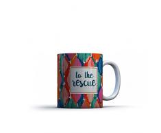 Rocket to The Rescue Tasse Ã cafÃ©, CÃ©ramique, Multicolore