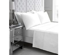 Gaveno cavalia 3Â piÃ¨ces en Coton Ã Rayures Housse de Couette en Satin, Super-King, Coton, Blanc, King