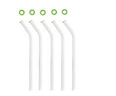 KOCH Paille en verre, incurvé, citron vert, Lot de 5