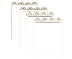 dayka Trade Silhouette en carton fin et Flexible, fanions avec Feuille en dentelle multicolore, taille Unique