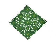 Bellanda Chemin de Table Polyester, Vert, 60 x 60 x 0,5 cm