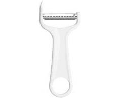 Fackelmann 49014 Rasoir à Julienne, couteau à julienne, éplucheur à légumes, Plastique, Acier inoxydable, Blanc, 22,8 x 7,9 x 1,2 cm