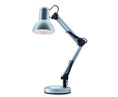 Viokef Lighting 4067500 Lampe de Bureau Flexo, Métal/, E27, Argent, 20 x 50 x 50