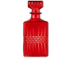 Home Sablier Whisky, Lt 1, Verre, Rouge, 9Â x 9Â x 23Â cm