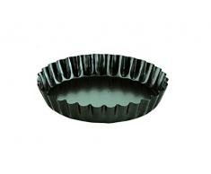 Ibili 820410 Moka Moule Ã tarte dentelÃ© Aluminium Noir 10 cm