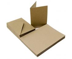 The Paper Palace Le Palais de Papier 50Â Cartes et enveloppes 15,2Â x 15,2Â cm, Kraft