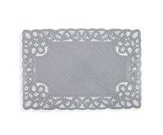 Villa dEste Home Tivoli Dentelle napperon, PVC, Gris, 30Â x 45Â x 0,5Â cm
