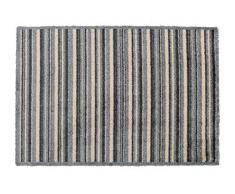 Mighty Mats Paillasson, Nylon Caoutchouc, Rayures Grises, 50x70cm