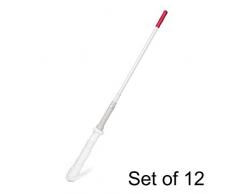 Kleeneze COMBO-5781 Balai à franges télescopique à essorage facile, 129 cm, blanc | Lot de 12, plastique