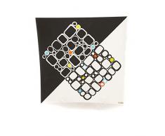 Linzer Grande Assiette en Verre Noir/Blanc