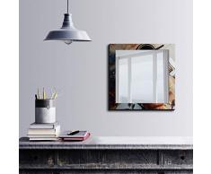 Bonamaison DÃ©coration Murale Impression sur Miroir EncadrÃ© sur Toile, Dimensions: 50 x 50 Cm - ConÃ§u et fabriquÃ© en Turquie