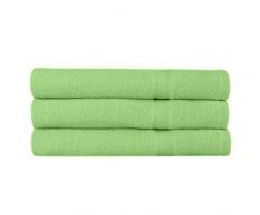 Westward Ho! Drap de Bain en Coton (3 Pack, 390GSM), PeignÃ©, Vert, 100x140 cm