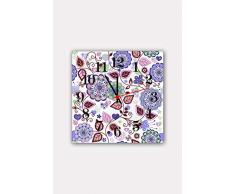 Bonamaison Horloge Murale en MDF, Multicolore, 30 x 30 cm