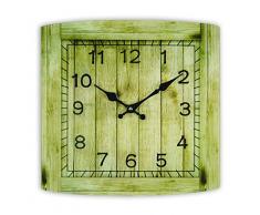 Zep GP14 Horloge Murale en Verre Cambridge, Beige, Gris, Blanc, 34 x 34 x 3,5 cm