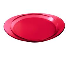 Guzzini 22880065 Plateau Rond DiamÃ¨tre 39 cm Rouge Transparent 3,8 x 39,3 x 33 cm
