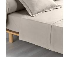 douceur dintérieur Percaline DRAP PLAT 1 PERSONNE, Lin, 180 x 290 CM