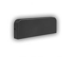 GEV LED Applique Murale Catherine, Faisant le tour de lumière éclairage, IP 65, 900 lumens, 3000 K, Blanc chaud, aluminium, 10 W, anthracite, 3,7 x 23 x 8 cm