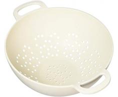 Une domo Pv-bam-6073Â Point-Virgule Passoire Ã 23.5Â cm H 12Â cm, fibre de bambou, Blanc cassÃ©