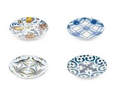 Villa DEste Home Tivoli 2193040 Lot de 6 assiettes Ã dessert en porcelaine