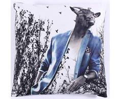 La Finesse - Housse de Coussin carrÃ©e dÃ©corative 50 x 50 cm pour la Maison en Coton pour Le Salon, Le canapÃ©, la Chambre Ã Coucher, Tissu colorÃ©, Taille Unique