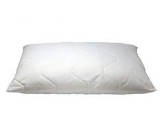 Italian Bed Linen Oreiller matelassé en Microfibre, Blanc, 45 x 75 cm