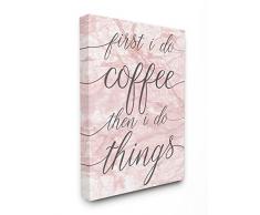 Le Stupell Home Decor Collection CafÃ© Things DÃ©coration Murale tendue, Toile, Multicolore, 76.2Â x 193.55Â x 101.6Â cm