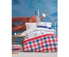 Cotton Box Parure de lit pour Enfant 160 x 220 cm Red White Black