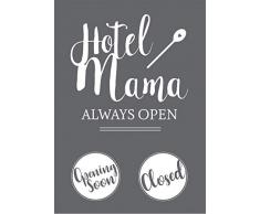 Rayher 45111000 Pochoir Hotel Mama A4, + 1 spatule
