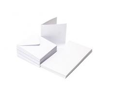 The Paper Palace Le Palais de Papier 50Â Cartes et enveloppes 10,2Â x 10,2Â cm, Blanc