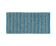FERIDRAS Twist Tapis, Coton, Turquoise, 60Â x 120Â x 72Â cm
