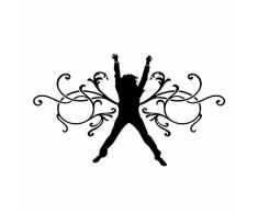 Asir Group LLC Produits aRO - 089 Pushy Autocollant Mural décoratif Noir