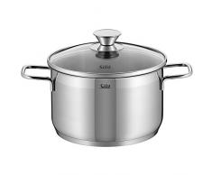 Silit 2102285915 Faitout avec Couvercle, Acier Inoxydable, Argent, 20 cm