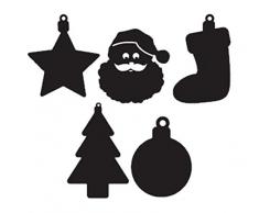 DECOLOOPIO 501 Set de Minis Autocollant pour DÃ©coration de NoÃ«l Ardoise Multicolore