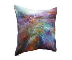 Picanova Coussin dÃ©coratif, Satin, Multicolore, 40 x 40 cm