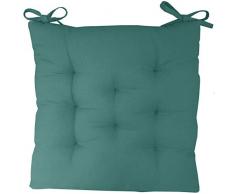 Deco&Co DÃ©coration intÃ©rieure naturelle - Galette de Chaise, Coton, Bleu Orion, Taille unique