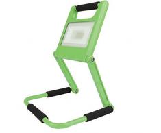 Unitec Spot LED Batterie 10Â W 700Â lumens, pliable, aluminium, W, vert, 24.2Â x 21,5Â x 2,5Â cm