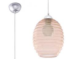 Sollux Lighting Alvaro Suspension en verre Champagne Chrome
