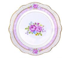 R2S 1515HEPI Assiette Dessert Heritage, CÃ©ramique, Multicolore, 19x19x2 cm