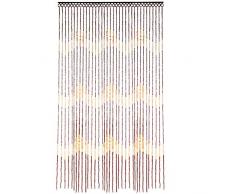 JVL Tuscany Ãcran de Rideau en Porte PerlÃ©e en Bois avec Vagues Suspendues, 90 x 180 cm