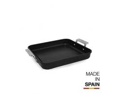 Valira 4650/25 Aire Plancha Premium de 23x23 cm fabriquÃ© en Espagne, en fonte daluminium avec anti-adhÃ©rent Ã©cologique renforcÃ©, apte pour linduction, Noir