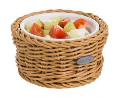 Westmark Saleen 2100204160Â Petit Panier Rond avec Bol en Porcelaine Beige, Beige, Ã 11 cm