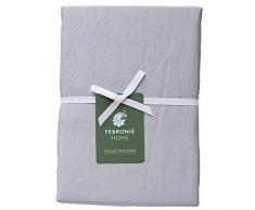 Moorish Idol - Satin de Coton Drap Plat- 240cm x 300cm- Gris Acier