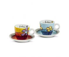 Egan paf02/1S Set de Tasses Ã CafÃ©, Porcelaine, Rouge/Clair, 4Â unitÃ©s