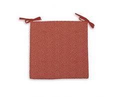 Soleil docre Paon Dessus de Chaise, Polyester, Rouge, 40 x 40 x 5 cm