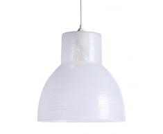 Luminaire Studio wave blanc, suspension verre, 75 W, blanc, ø 30 x H 30 cm