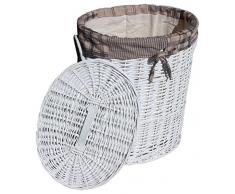 dvier SWWK-11woval A Panier Ã Linge, Panier, Blanc, 37Â x 26Â x 46Â cm