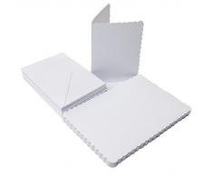 Le Papier Palace 25 festonné Cartes et enveloppes C5 (16,3 x 22,9 cm), Blanc