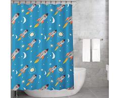Bonamaison Rideau de Douche en Polyester Multicolore 155 x 220 cm