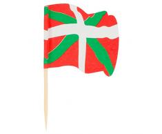 Garcia de Pou 144 unité Drapeau Picks Euskadi dans Une boîte en Bois, Assortis, 4 x 2.5 x 6.5 cm