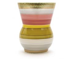 Angela neue Wiener Werkstaette Vase en Verre anoblit, Verre, Jaune/Rouge, 14Â x 14Â x 18Â cm